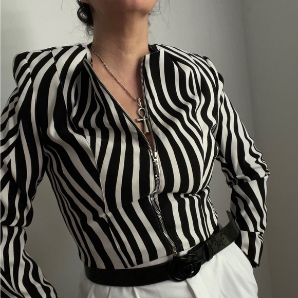 Alberto Makali Zebra Crop Jacket - Picture 1 of 13